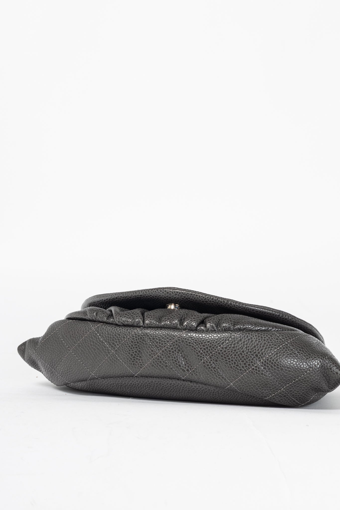 Chanel 12A Anthracite Caviar Leather CC Half Moon WOC