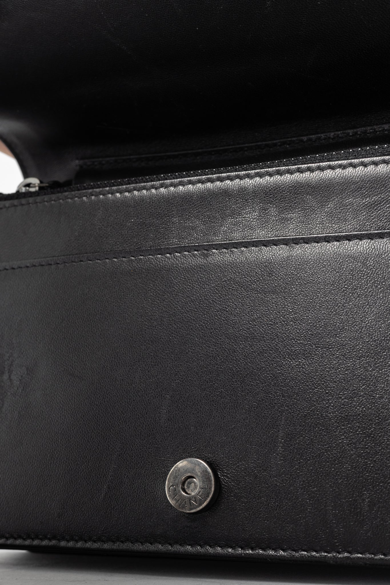 Chanel Boy Black Quilted Lambskin SHW Wallet-on-Chain