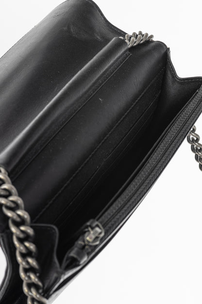 Chanel Boy Black Quilted Lambskin SHW Wallet-on-Chain