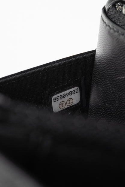 Chanel Boy Black Quilted Lambskin SHW Wallet-on-Chain