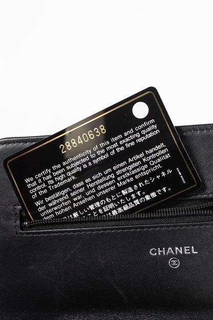 Chanel Boy Black Quilted Lambskin SHW Wallet-on-Chain