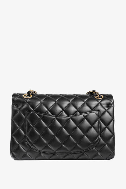 Chanel Small Classic Black Lambskin Quilted Double Flap Bag