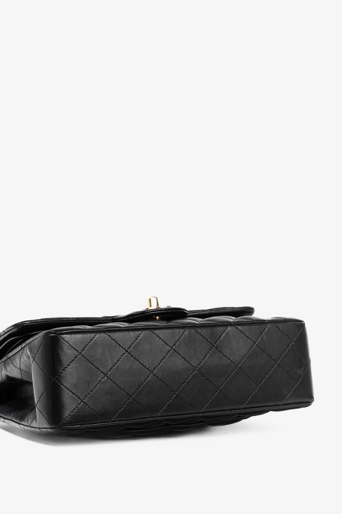 Chanel Small Classic Black Lambskin Quilted Double Flap Bag