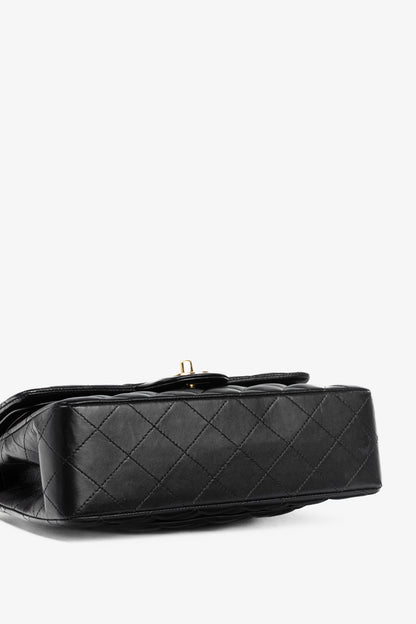 Chanel Small Classic Black Lambskin Quilted Double Flap Bag