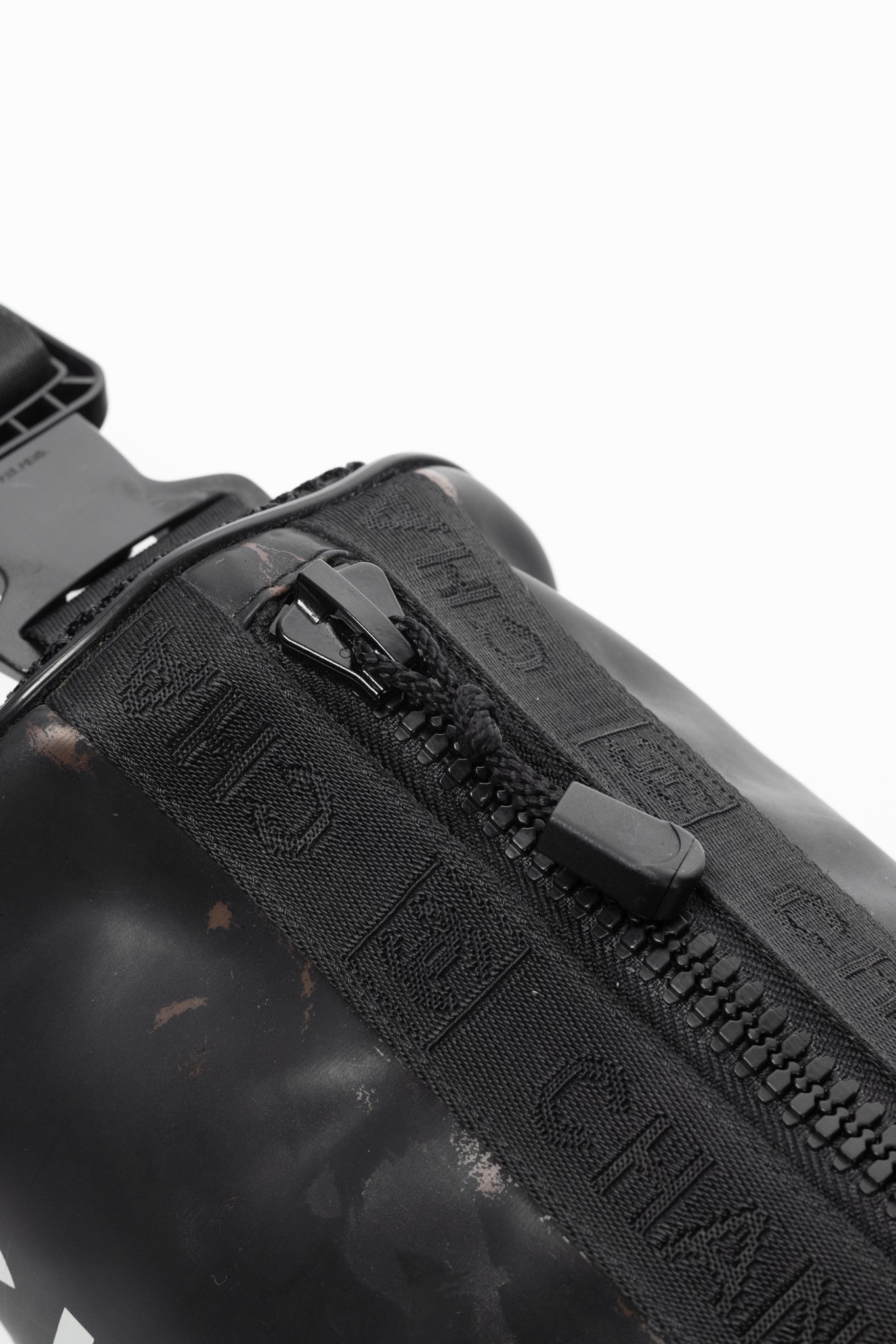 Chanel Sports Line Black Rubber Logo-Print Mini Duffle