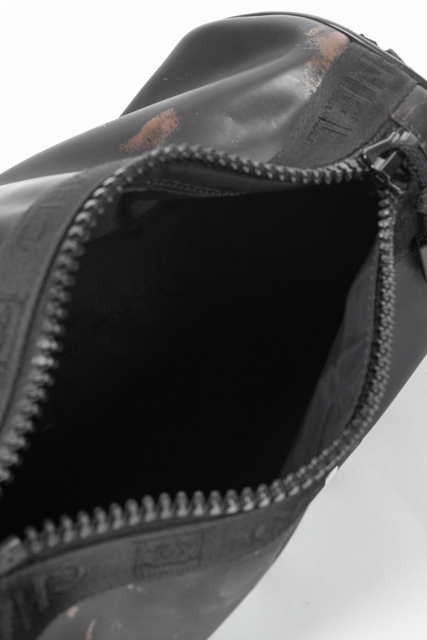 Chanel Sports Line Black Rubber Logo-Print Mini Duffle