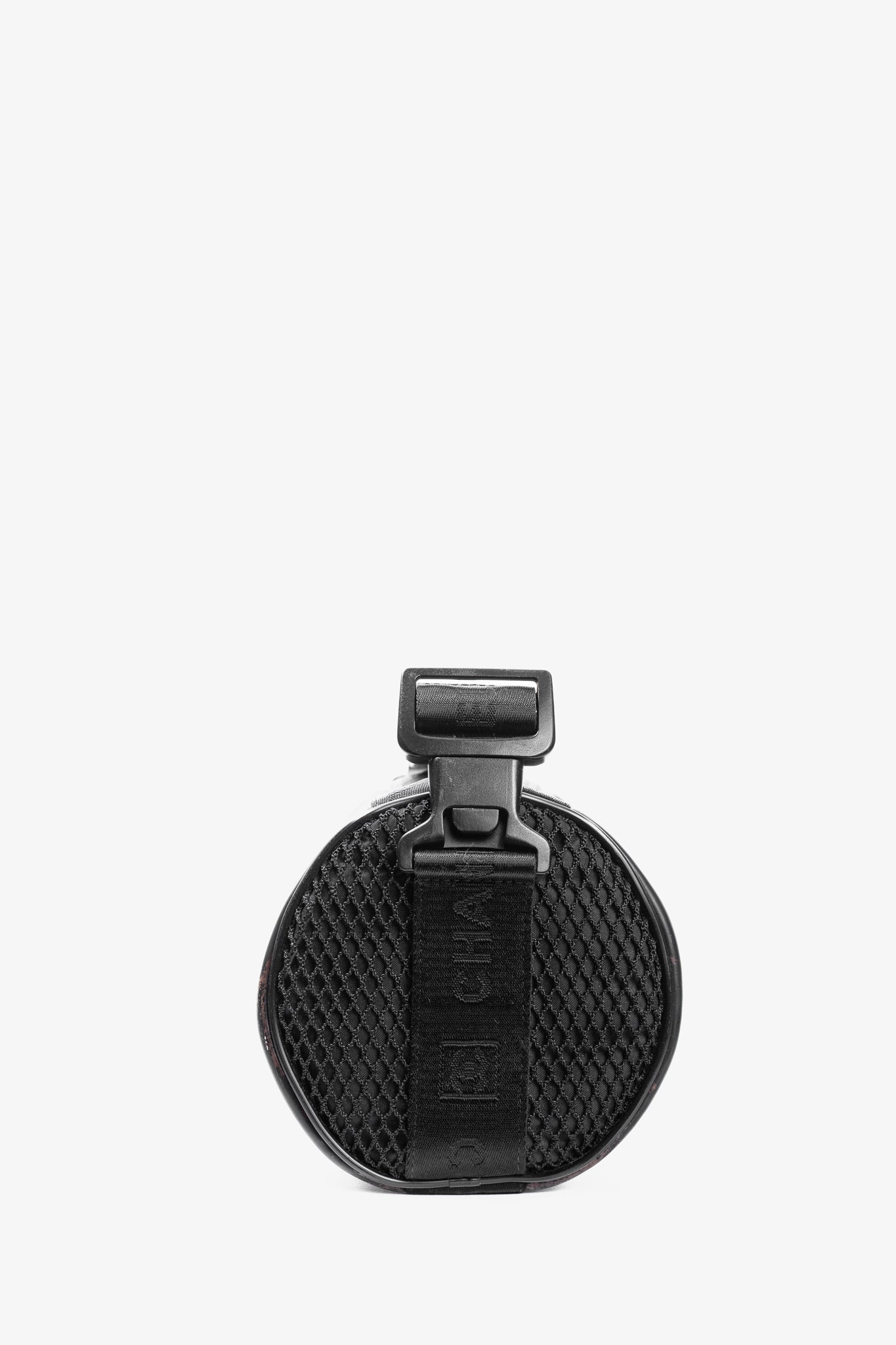 Chanel Sports Line Black Rubber Logo-Print Mini Duffle