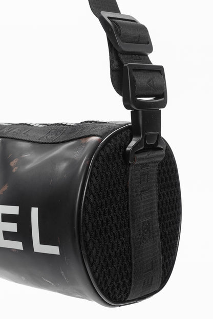 Chanel Sports Line Black Rubber Logo-Print Mini Duffle