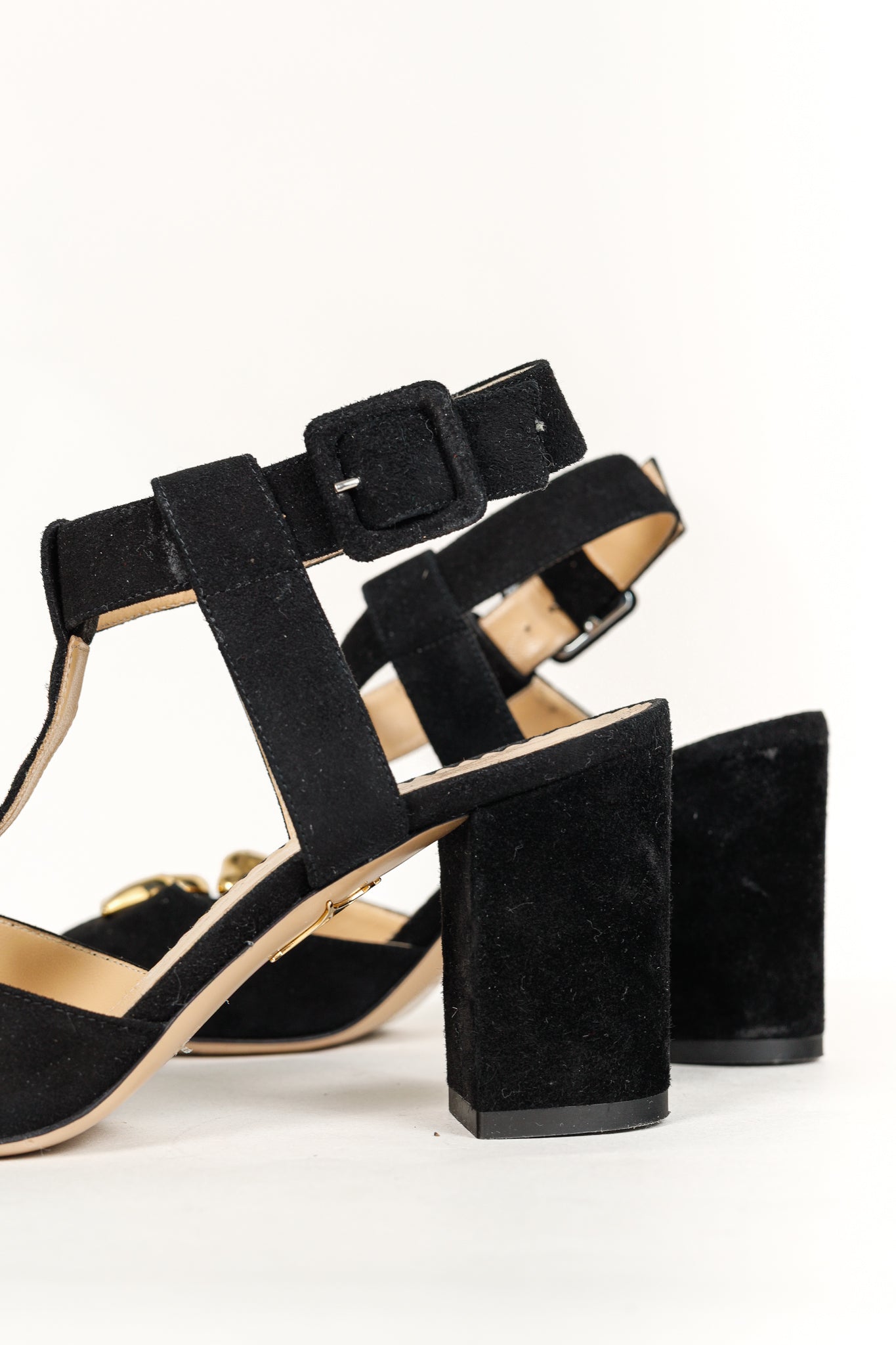 Charlotte Olympia PF/15 Gala Black Suede Embellished Sandals