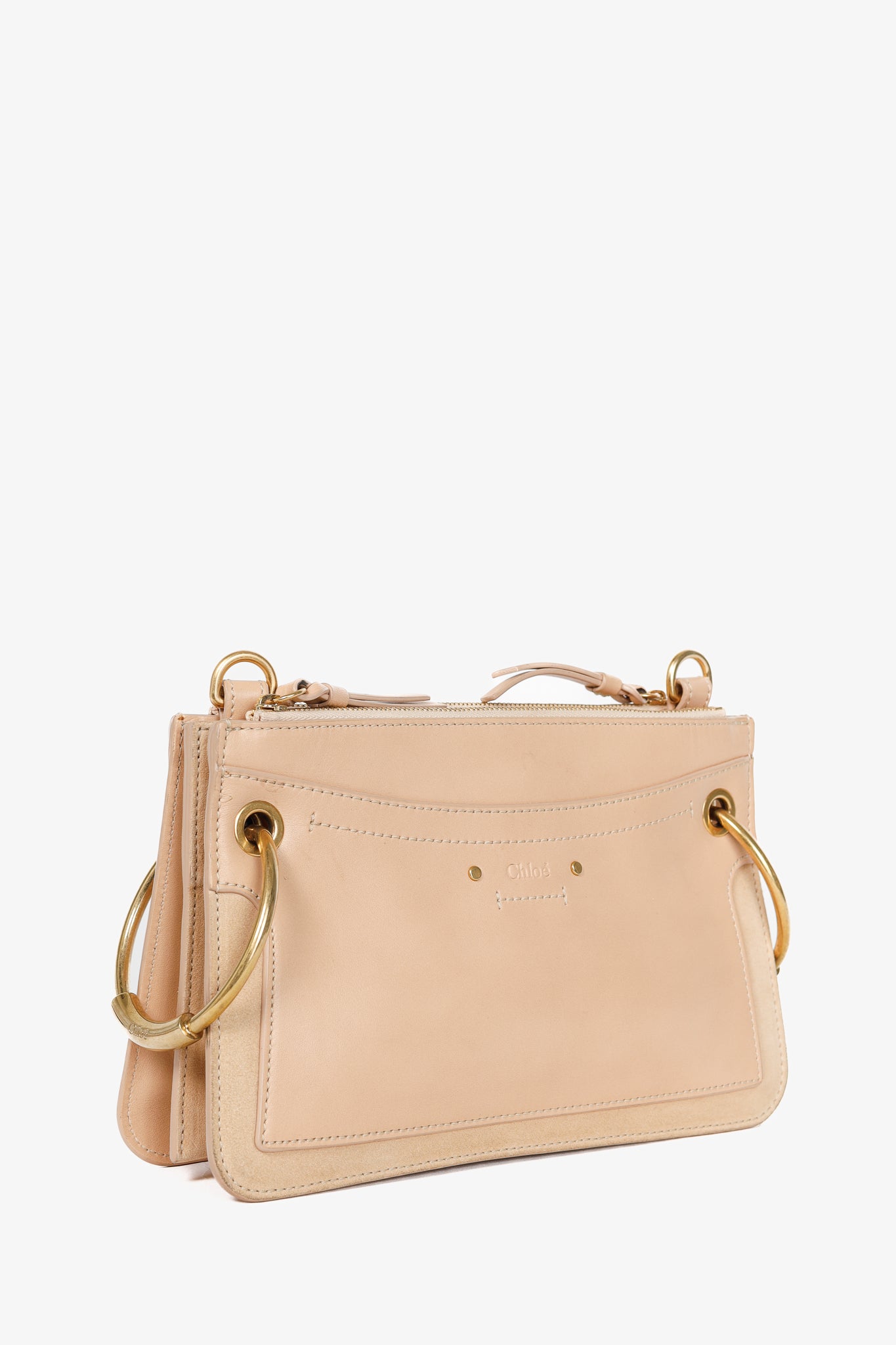 Chloe Mini Roy Blushy Pink Leather & Suede Crossbody