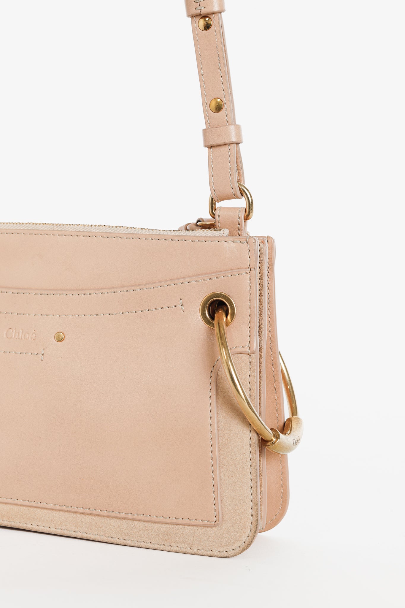 Chloe Mini Roy Blushy Pink Leather & Suede Crossbody