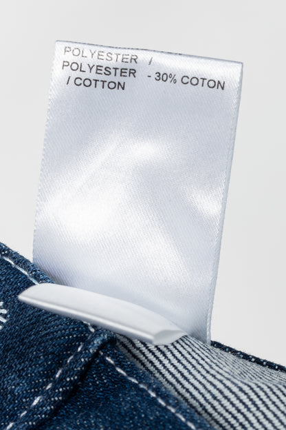 Chloe SS18 Runway Ultramarine Cotton Denim Cropped Circle-Stitch Jeans
