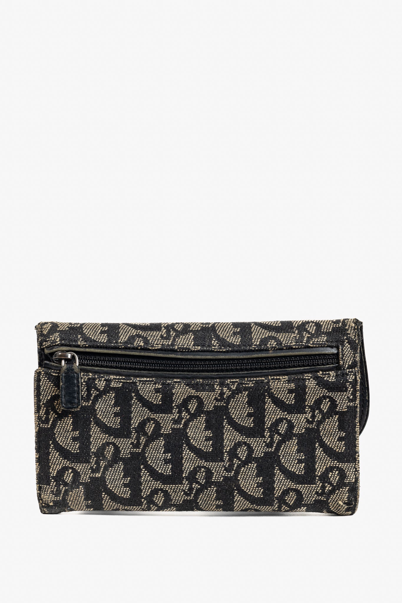 Christian Dior Saddle Noir Logo-Monogram Canvas Wallet