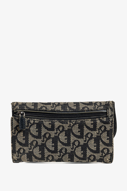 Christian Dior Saddle Noir Logo-Monogram Canvas Wallet