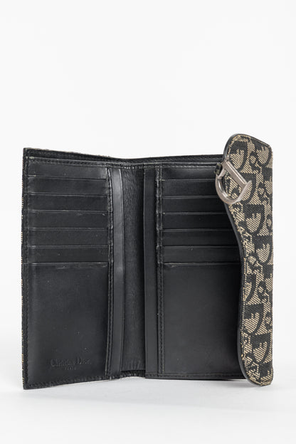 Christian Dior Saddle Noir Logo-Monogram Canvas Wallet