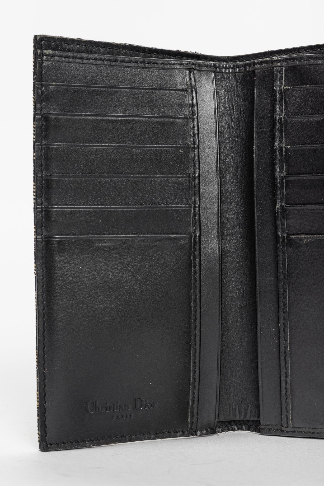 Christian Dior Saddle Noir Logo-Monogram Canvas Wallet