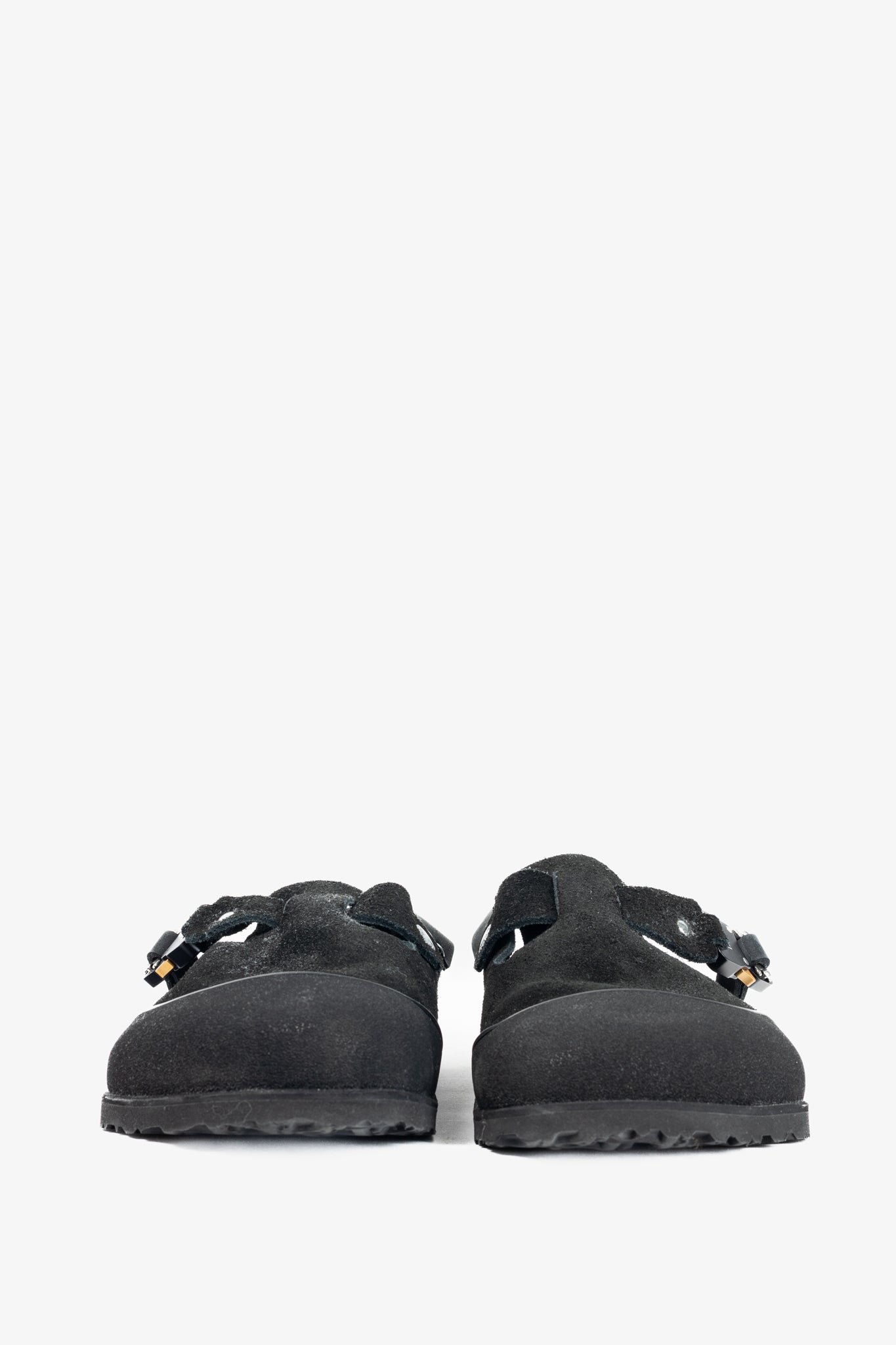 Dior x Birkenstock Tokio Black Nubuck Calfskin Leather Slippers
