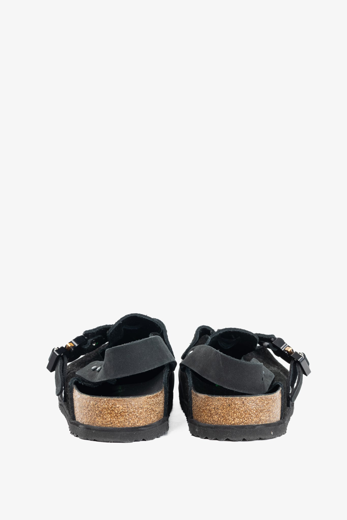 Dior x Birkenstock Tokio Black Nubuck Calfskin Leather Slippers