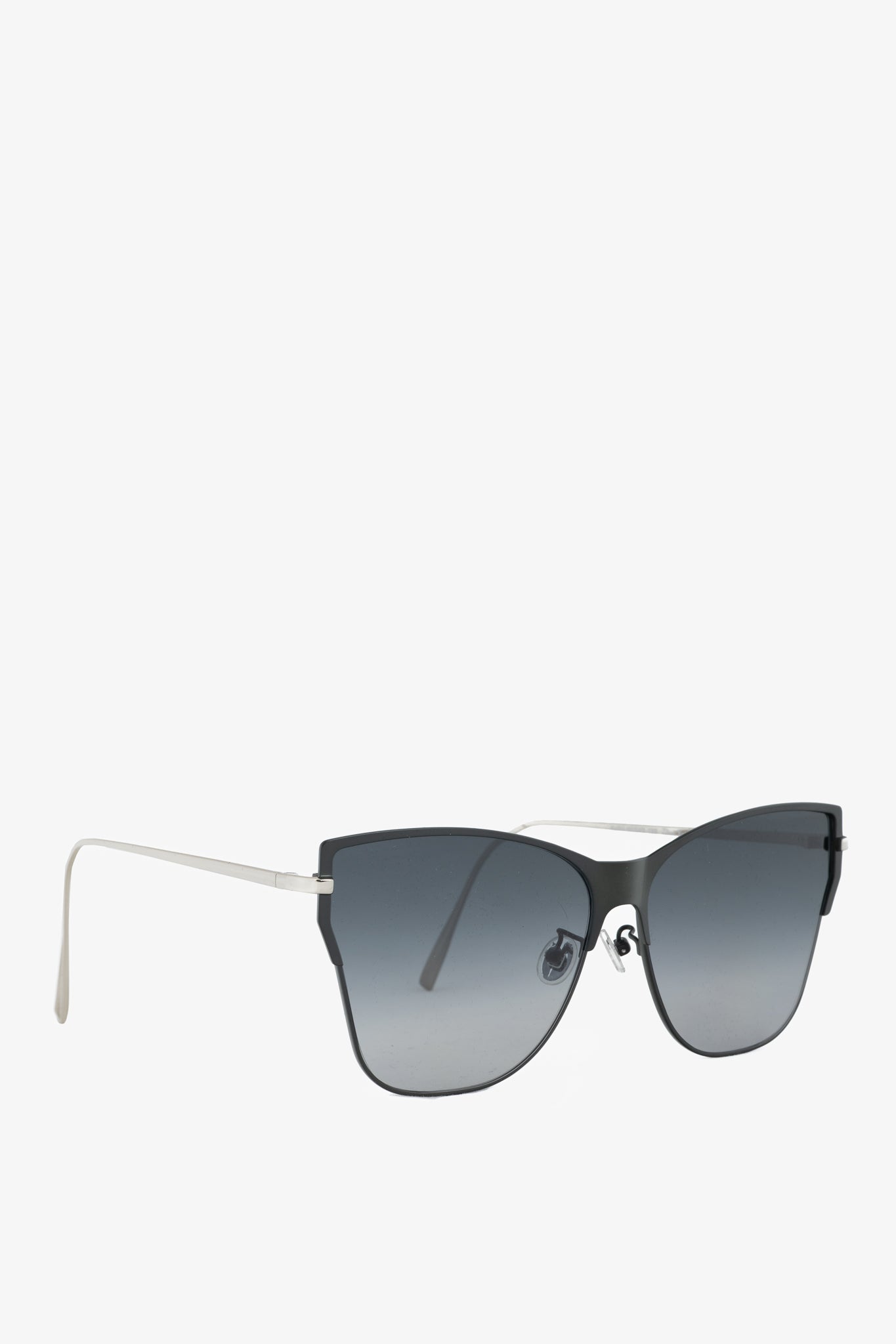 Christian Dior Futurist Green & Silver-Tone Cat-Eye Sunglasses