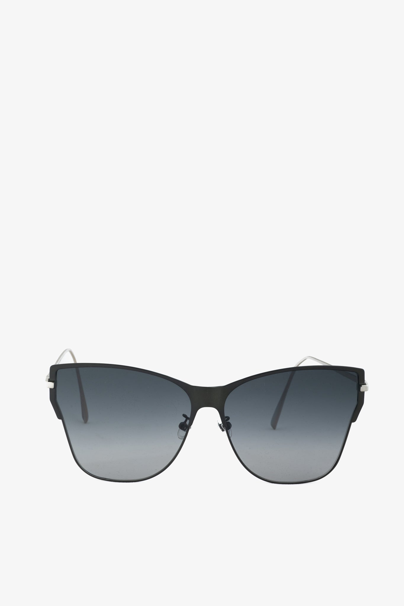 Christian Dior Futurist Green & Silver-Tone Cat-Eye Sunglasses