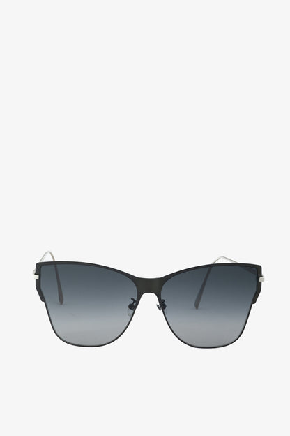 Christian Dior Futurist Green & Silver-Tone Cat-Eye Sunglasses