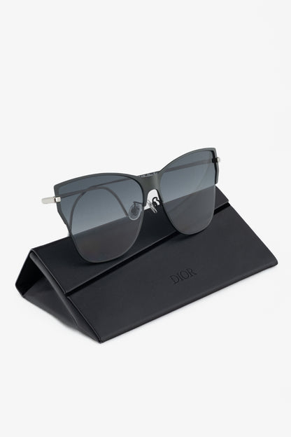 Christian Dior Futurist Green & Silver-Tone Cat-Eye Sunglasses