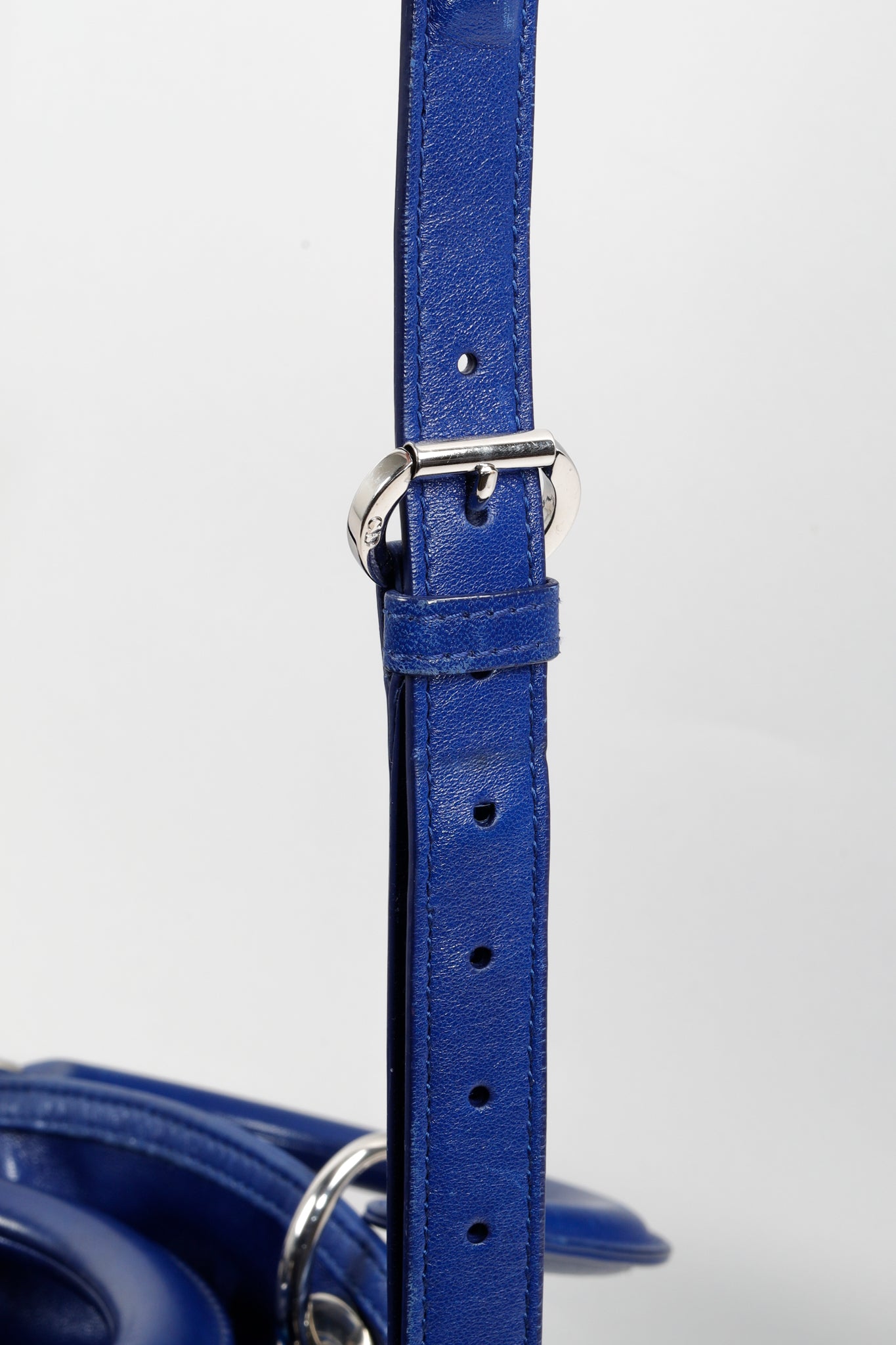 Christian Dior Cobalt Blue Granville Cannage Bag