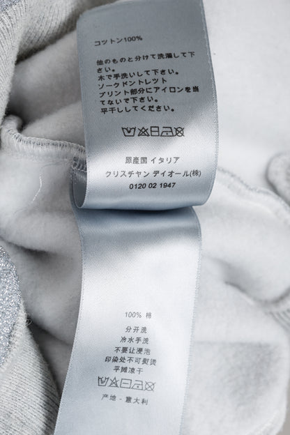 Dior x ERL Resort 23 Runway Gray Heathered Cotton Fleece Swirl Hoodie