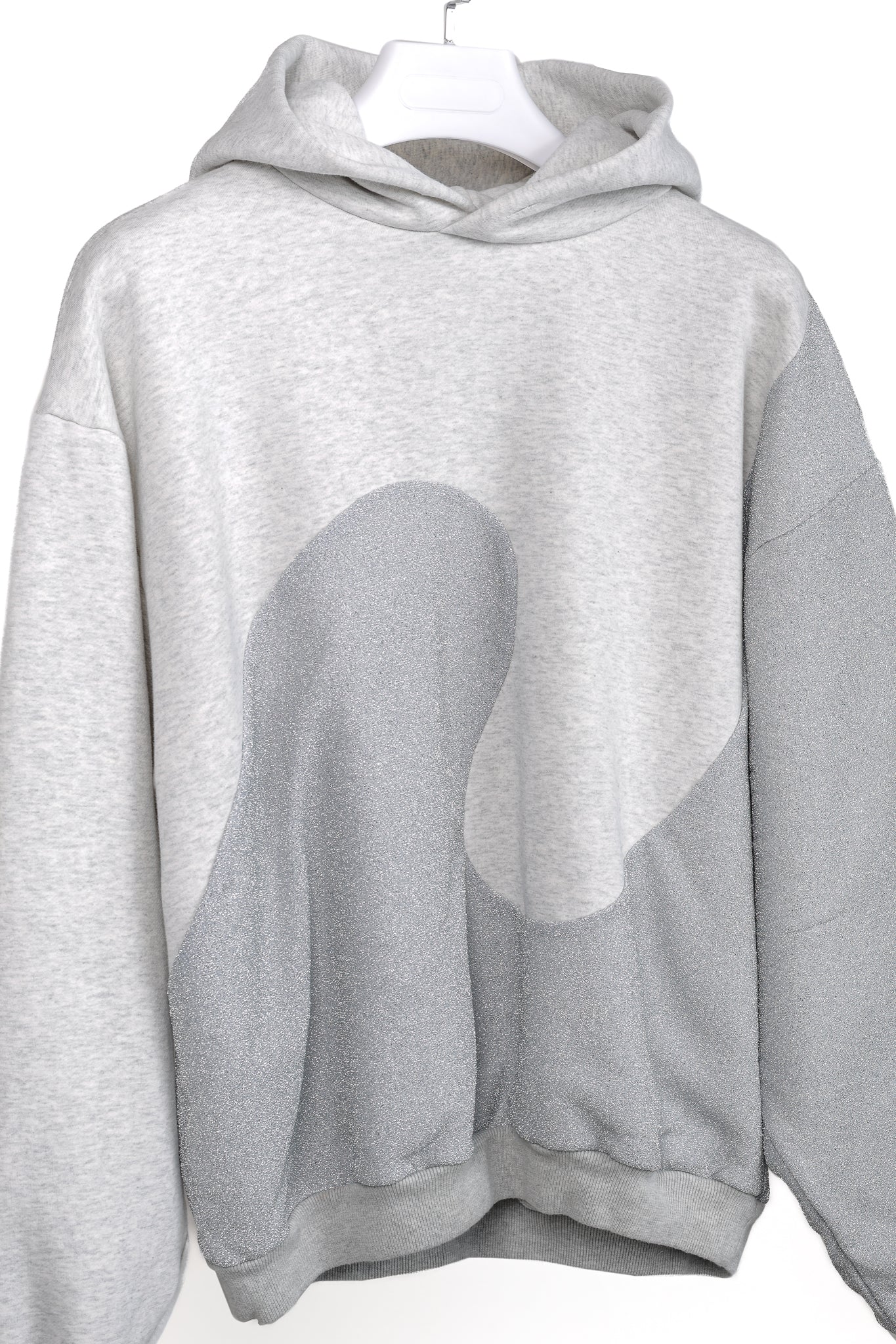 Dior x ERL Resort 23 Runway Gray Heathered Cotton Fleece Swirl Hoodie