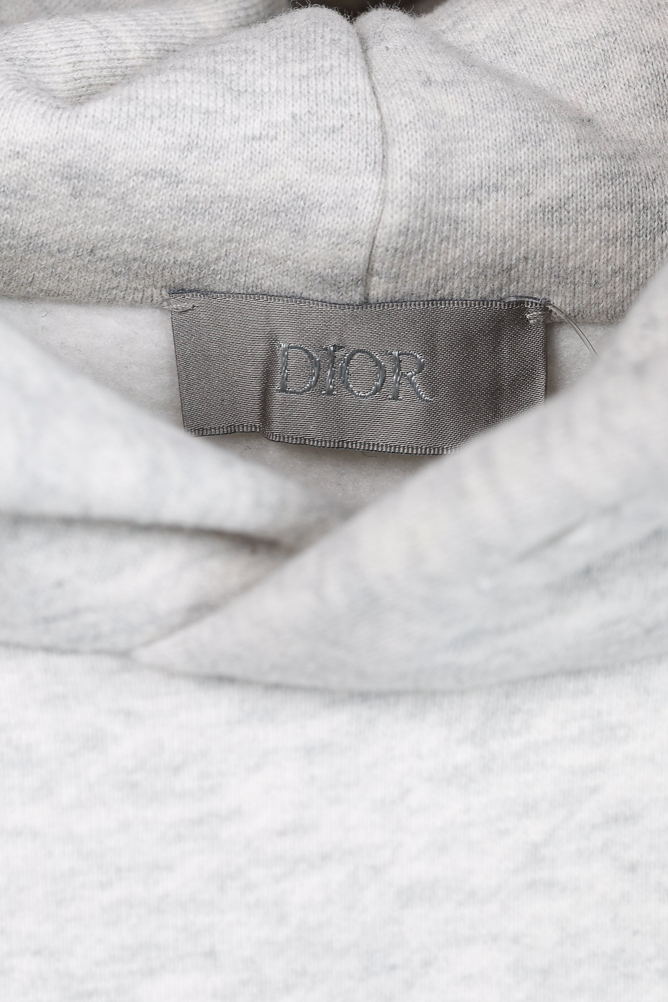 Dior x ERL Resort 23 Runway Gray Heathered Cotton Fleece Swirl Hoodie