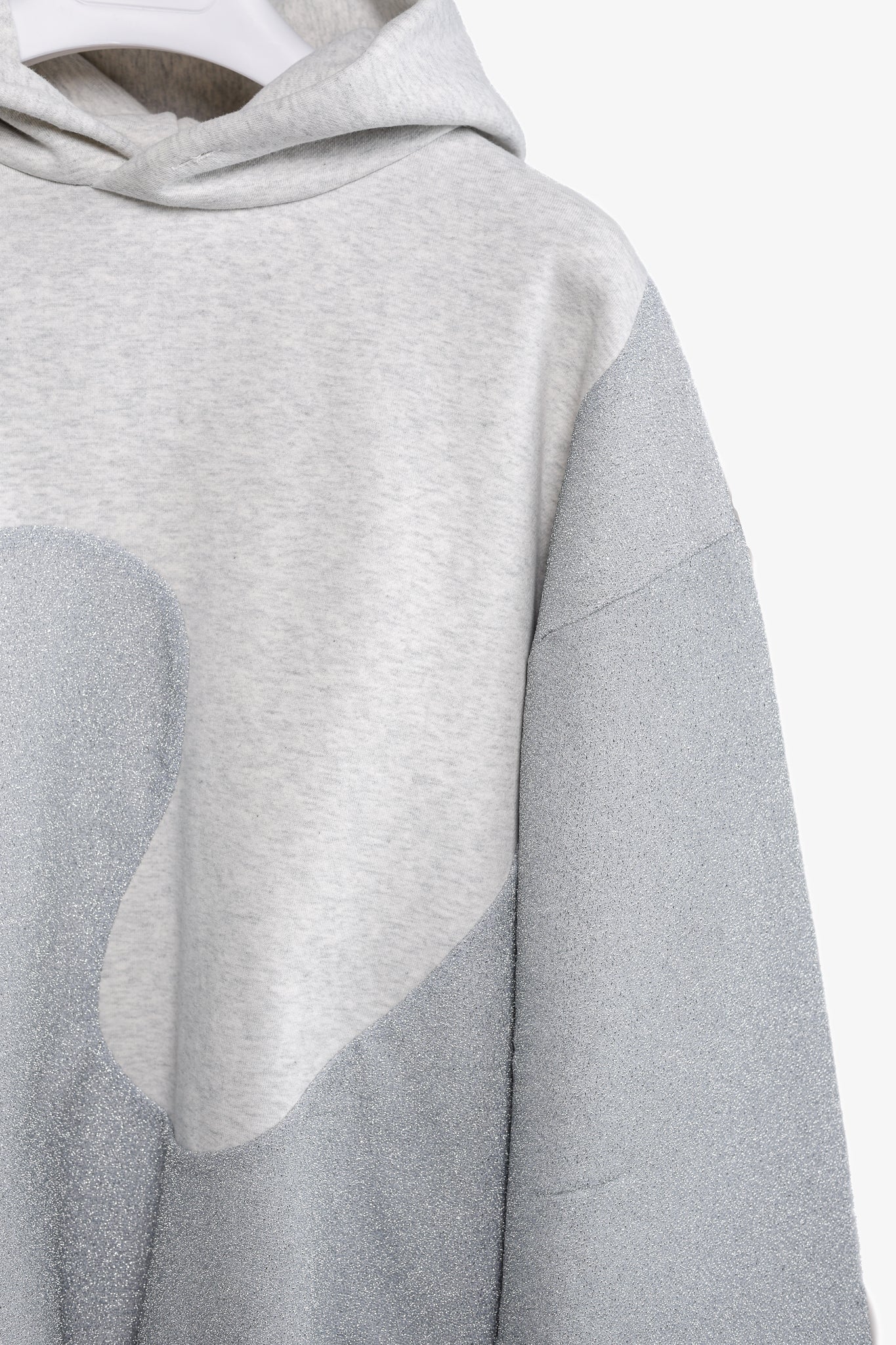 Dior x ERL Resort 23 Runway Gray Heathered Cotton Fleece Swirl Hoodie