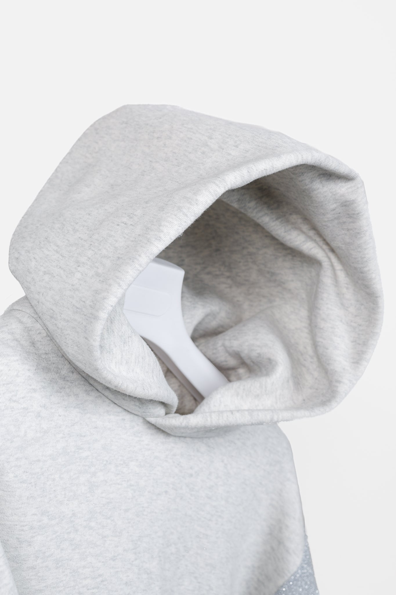 Dior x ERL Resort 23 Runway Gray Heathered Cotton Fleece Swirl Hoodie