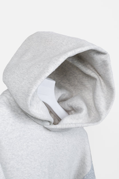 Dior x ERL Resort 23 Runway Gray Heathered Cotton Fleece Swirl Hoodie