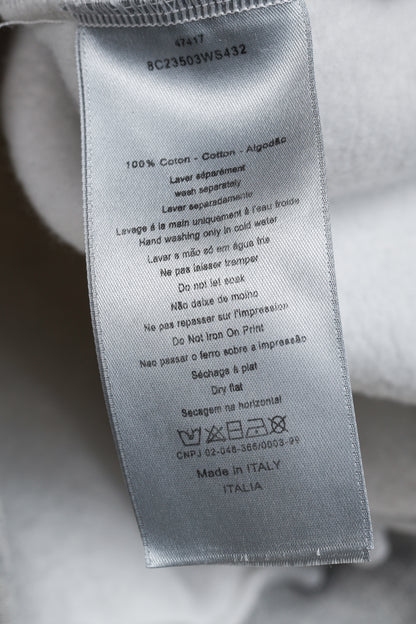 Dior x ERL Resort 23 Runway Gray Heathered Cotton Fleece Swirl Hoodie