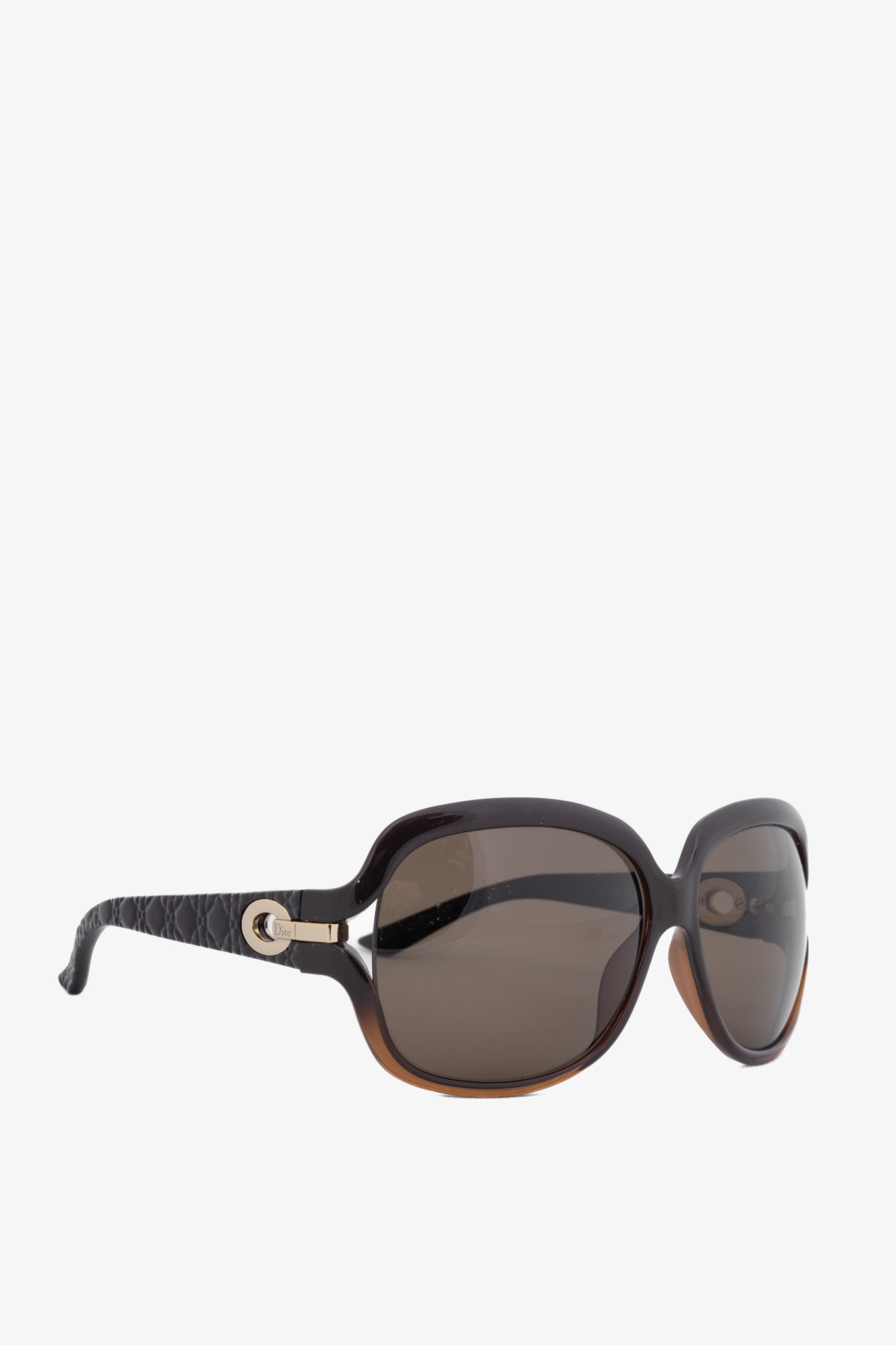Christian Dior MyLadyDior7 Brown Cannage Oversized Square Sunglasses