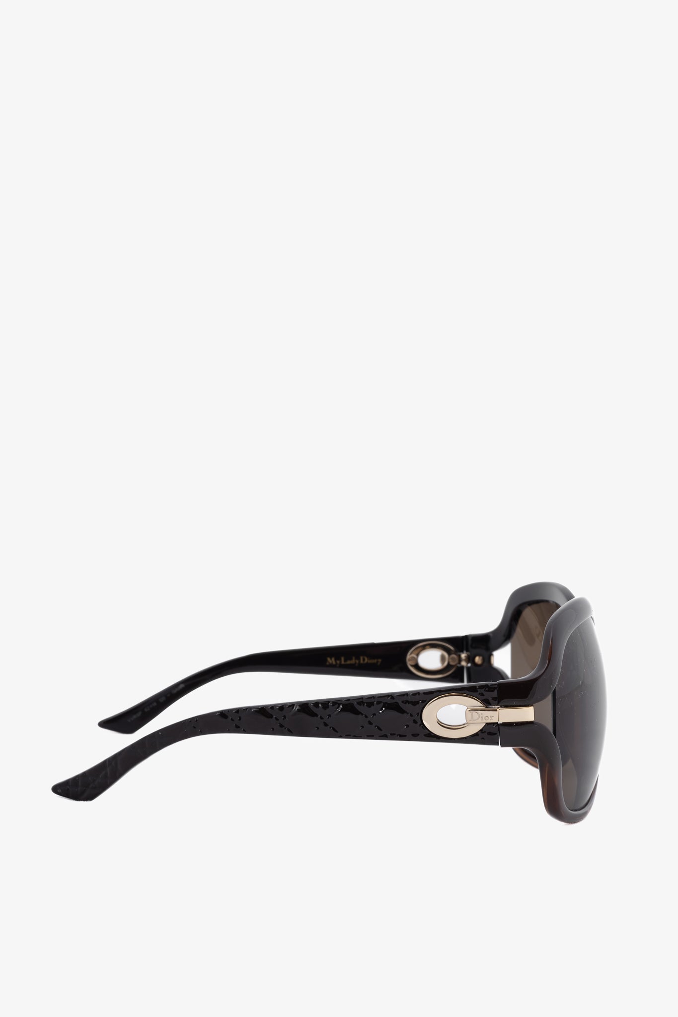 Christian Dior MyLadyDior7 Brown Cannage Oversized Square Sunglasses