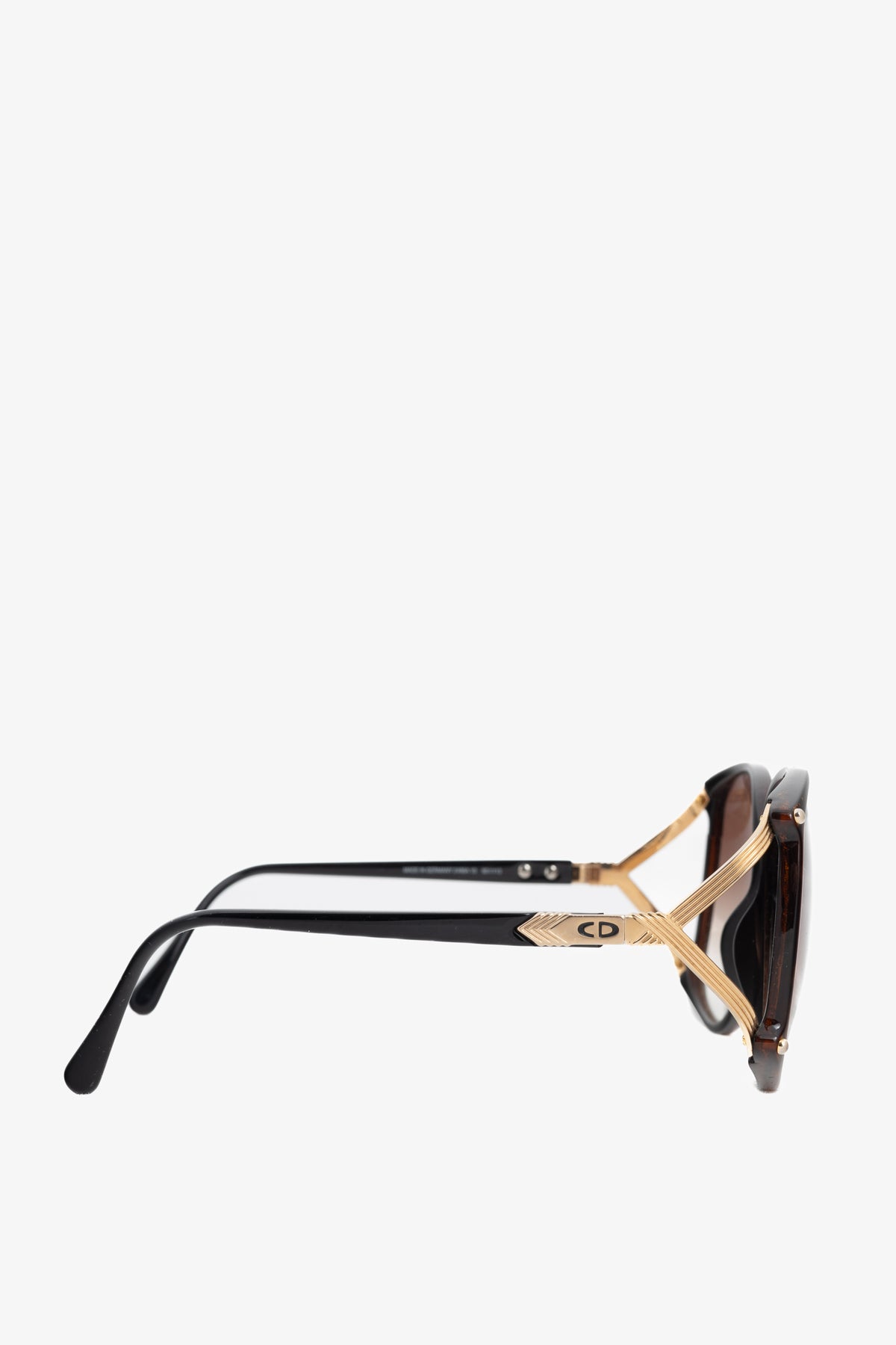 Christian Dior 2496A Amber Cutout-Temple Oversized Sunglasses