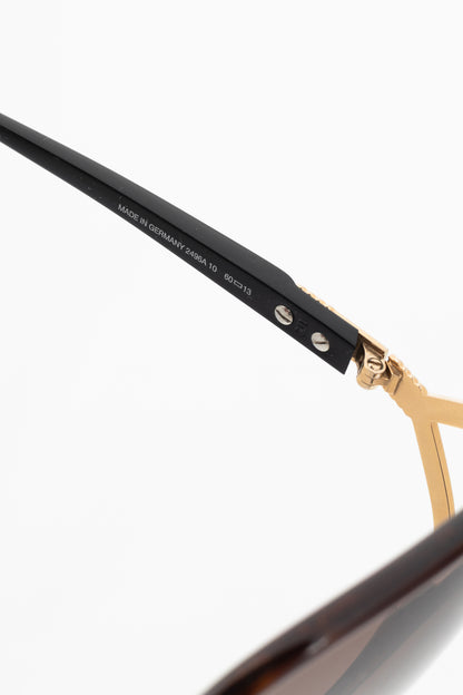 Christian Dior 2496A Amber Cutout-Temple Oversized Sunglasses