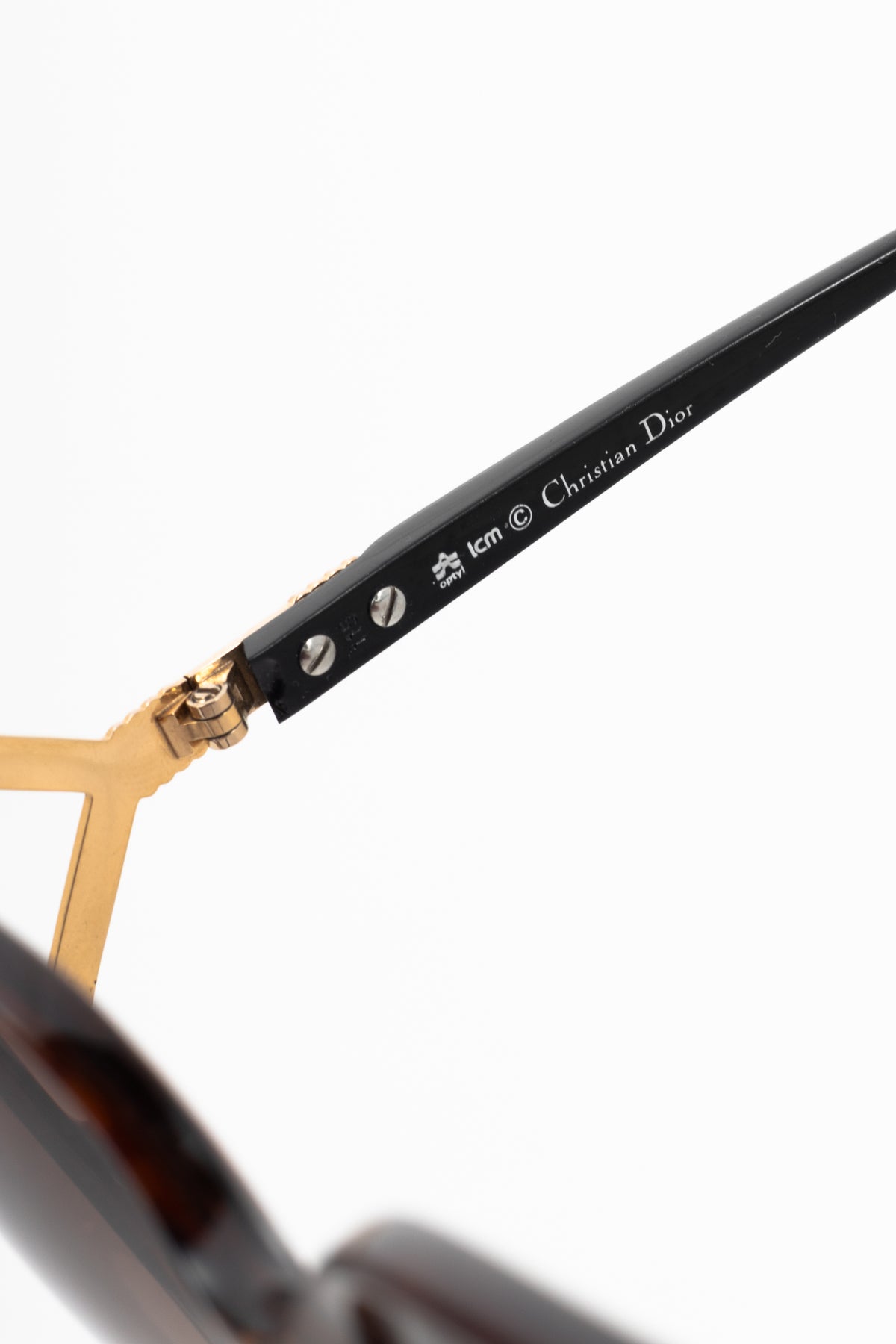 Christian Dior 2496A Amber Cutout-Temple Oversized Sunglasses