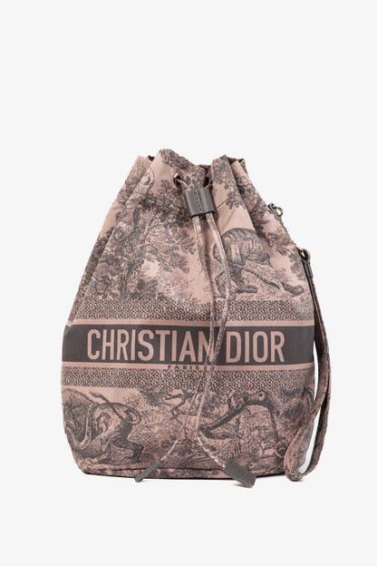 Christian Dior DiorTravel Rose Multi Toile de Jouy Technical Pouch