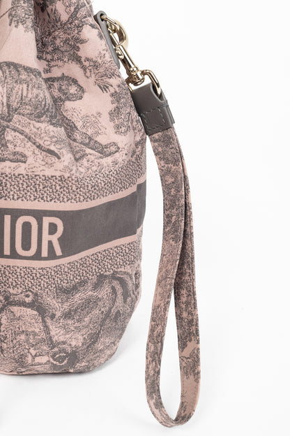 Christian Dior DiorTravel Rose Multi Toile de Jouy Technical Pouch