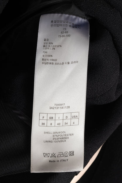 Christian Dior Black Wool-Crepe Flared Jacket Dress
