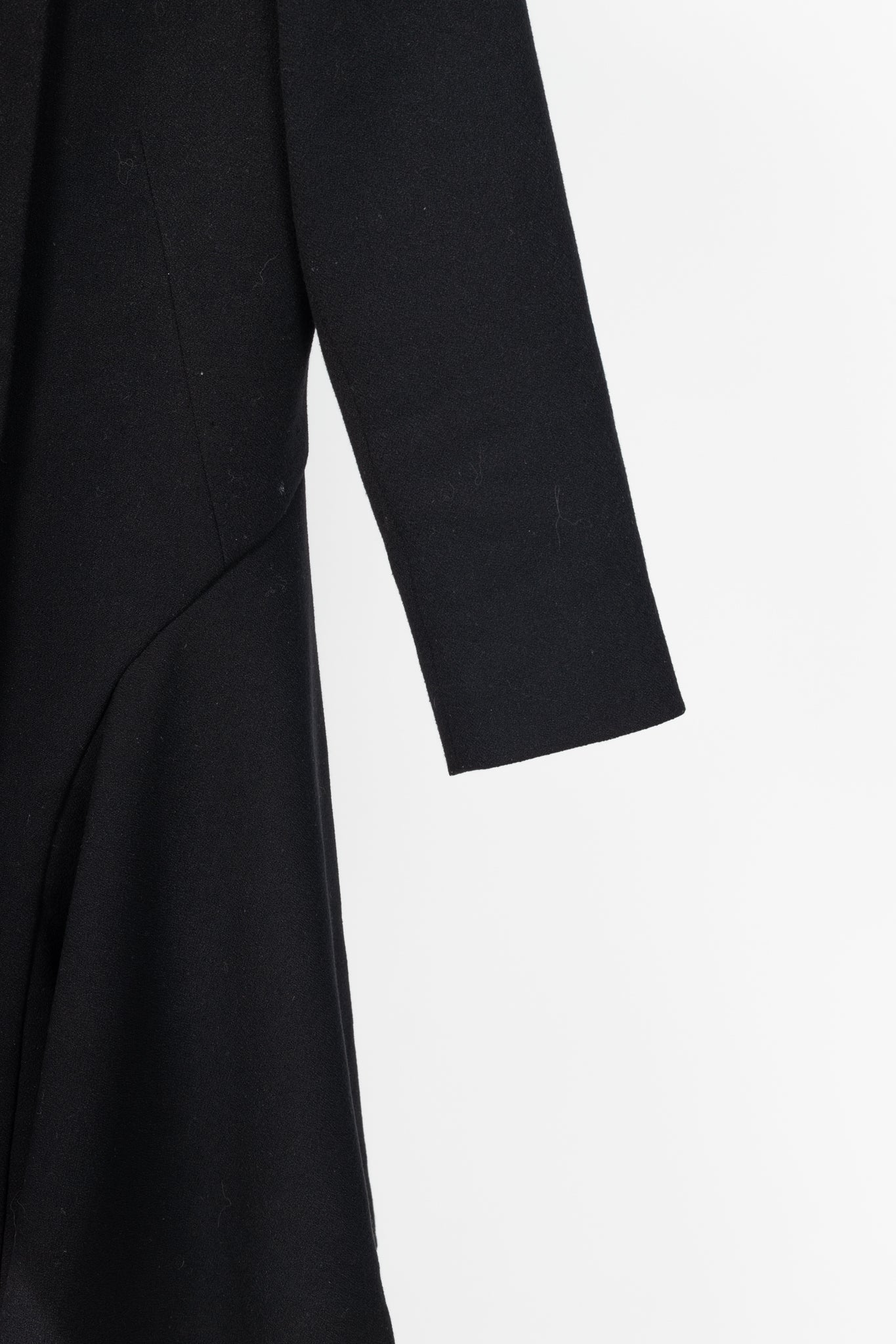 Christian Dior Black Wool-Crepe Flared Jacket Dress