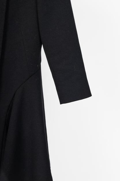 Christian Dior Black Wool-Crepe Flared Jacket Dress