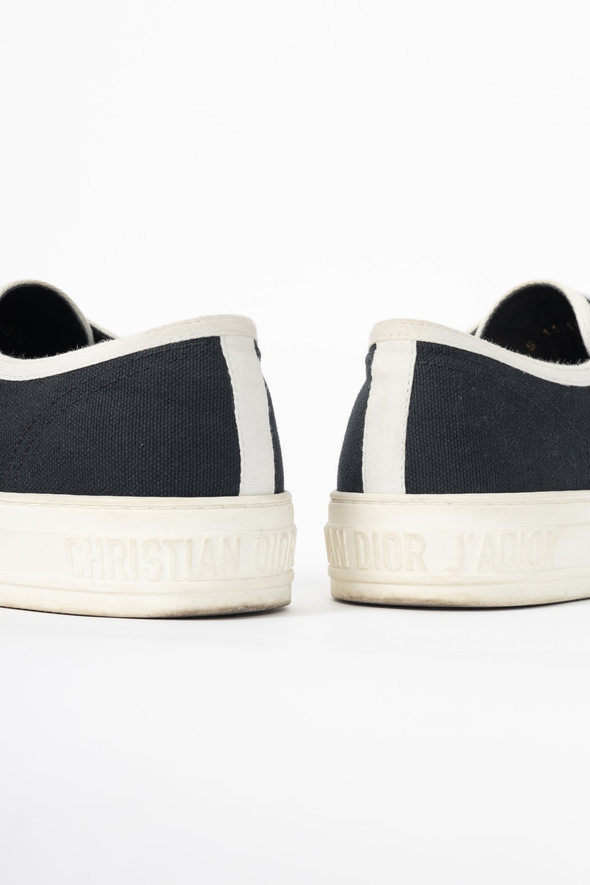 Christian Dior Walk'N'Dior Black Canvas Lace-Up Low-Top Sneakers