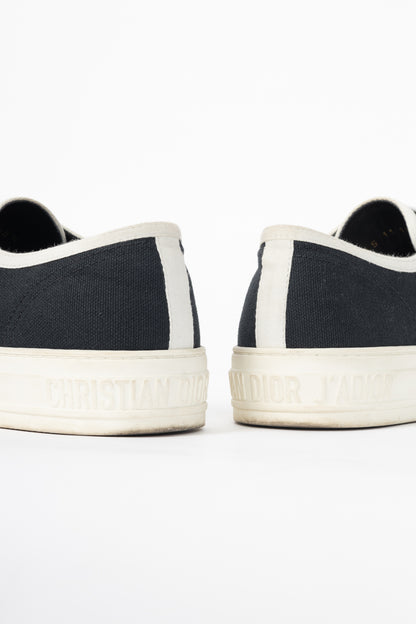 Christian Dior Walk'N'Dior Black Canvas Lace-Up Low-Top Sneakers
