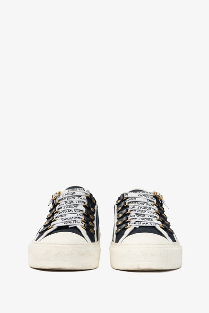 Christian Dior Walk'N'Dior Black Canvas Lace-Up Low-Top Sneakers