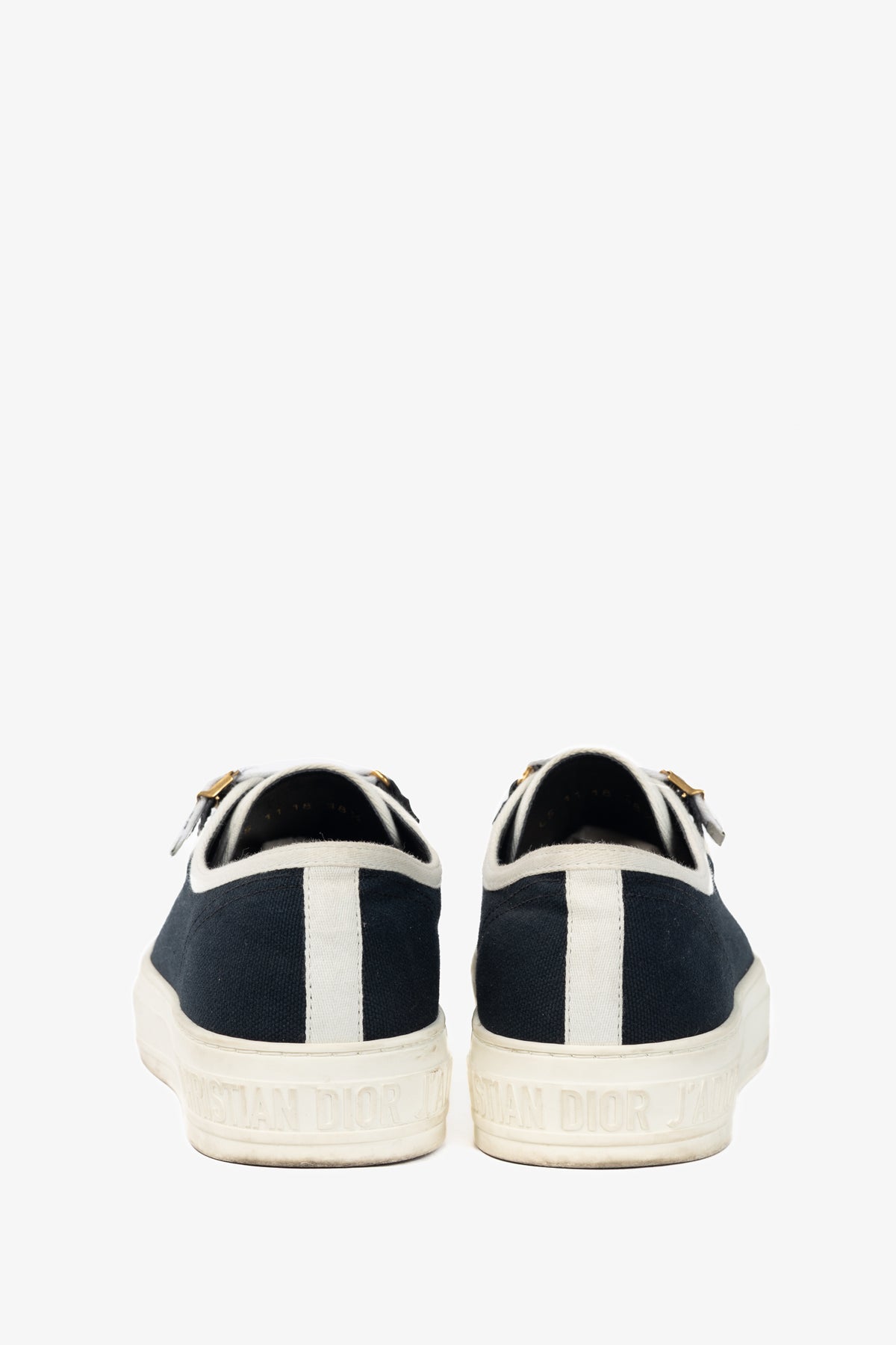 Christian Dior Walk'N'Dior Black Canvas Lace-Up Low-Top Sneakers