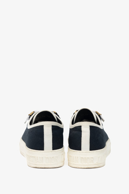 Christian Dior Walk'N'Dior Black Canvas Lace-Up Low-Top Sneakers