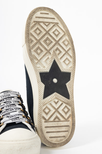Christian Dior Walk'N'Dior Black Canvas Lace-Up Low-Top Sneakers